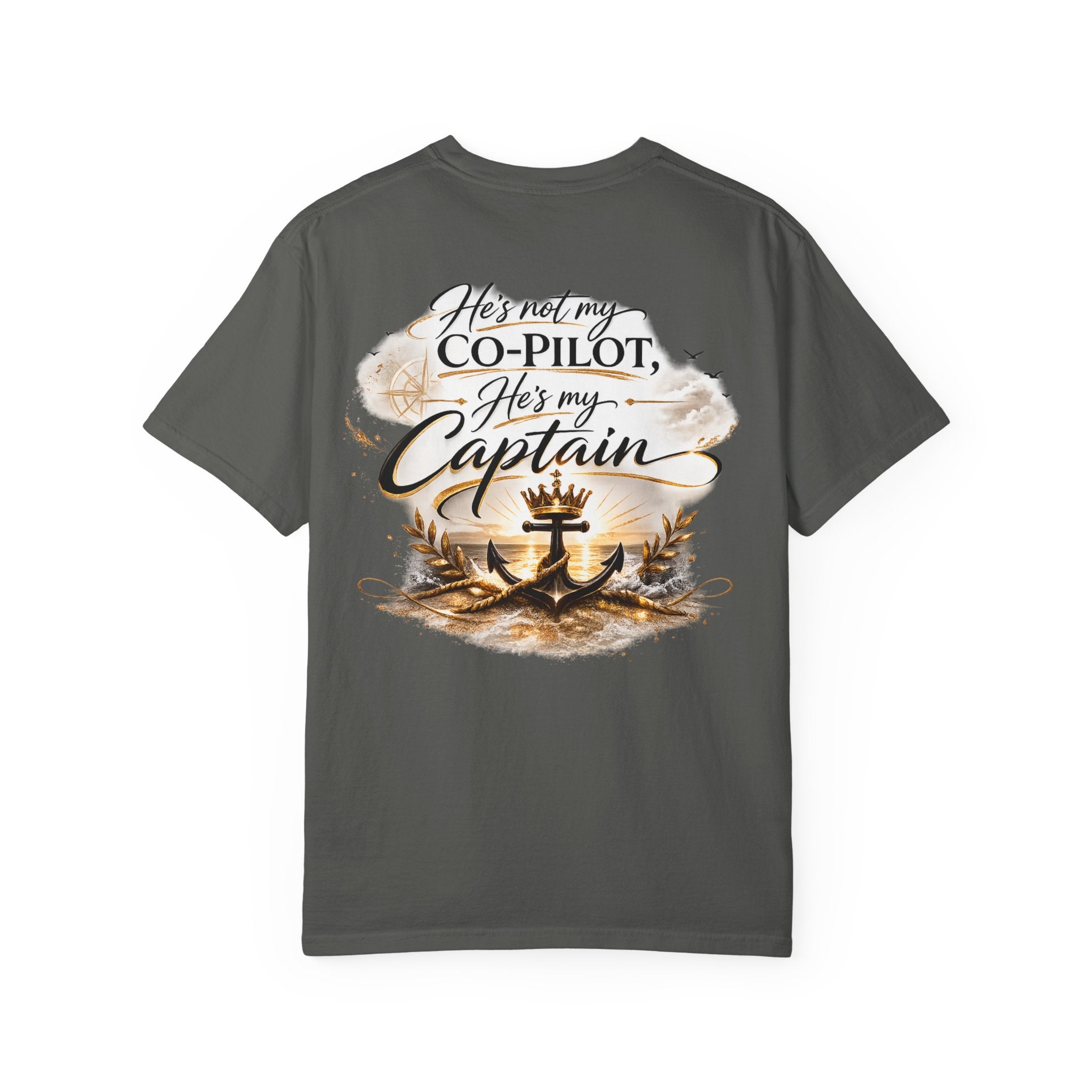 He’s My Captain™ | Garment-Dyed Coastal Faith Tee
