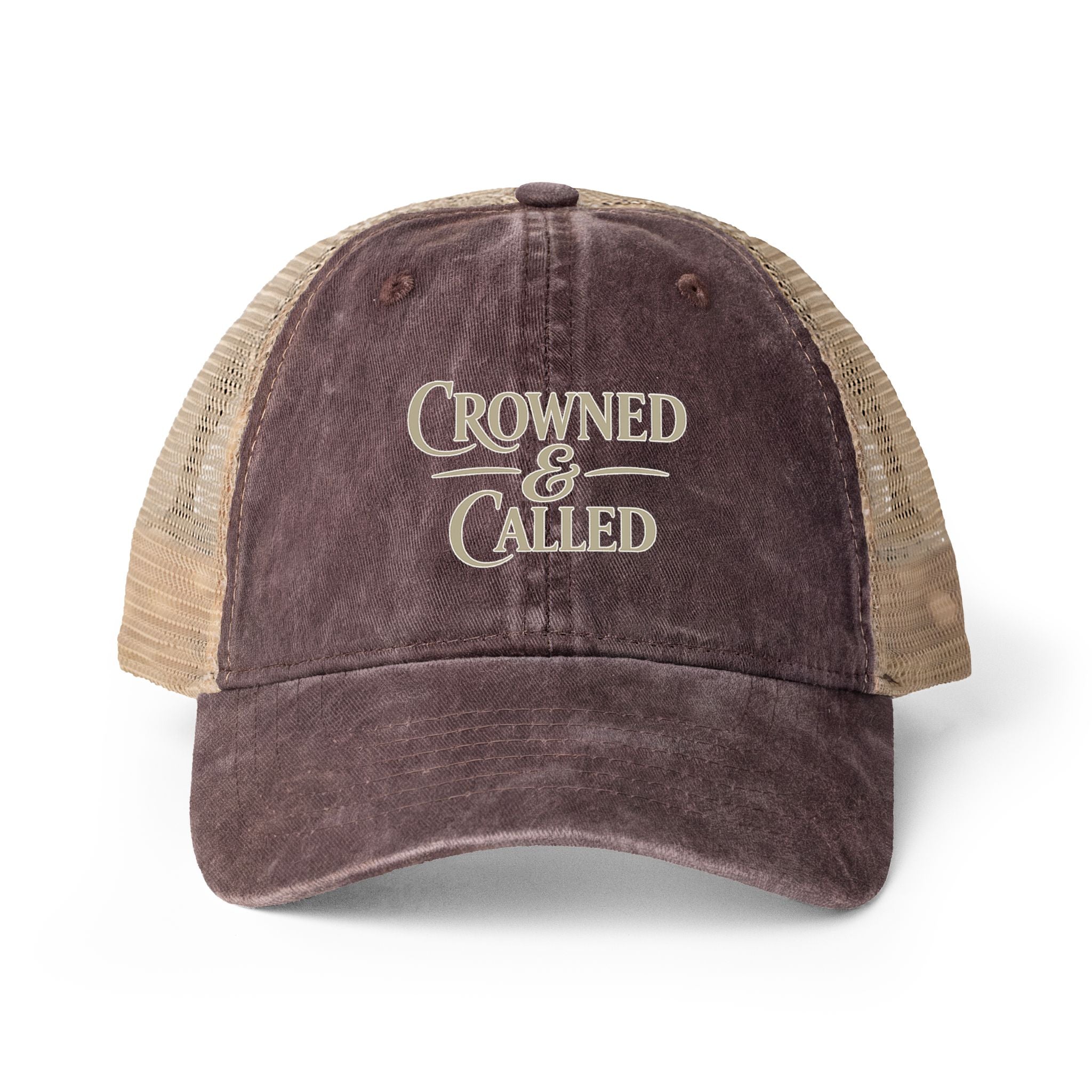 Crowned & Called™ Women’s Ponytail Cap – Concealed Messy Bun Hat, Faith-Based Baseball Cap