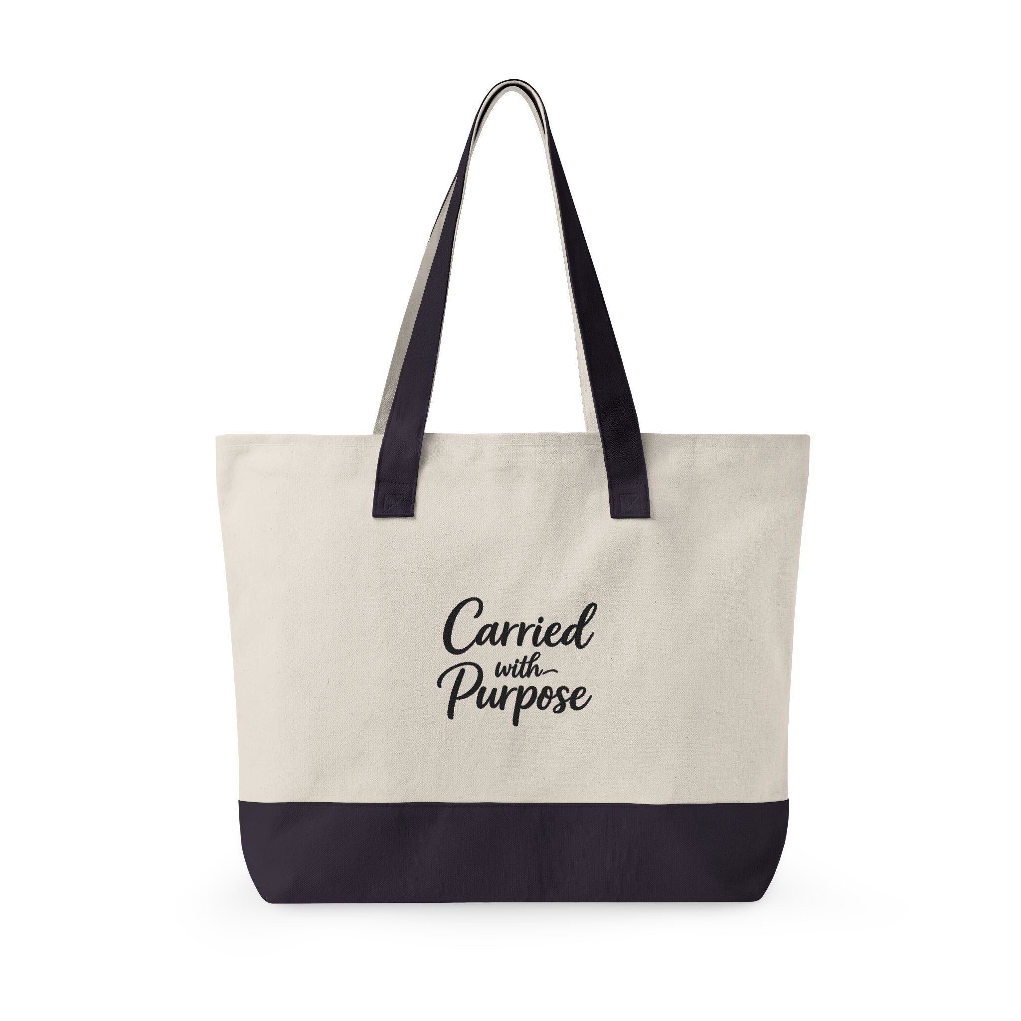 Carried with Purpose™ Canvas Tote Bag | Durable Everyday Carry with Zipper Pocket