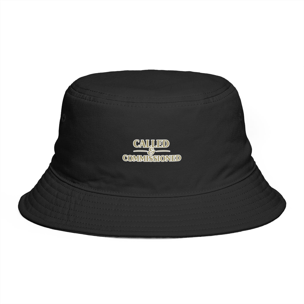 Called & Commissioned™ Black Bucket Hat – Christian Faith Cotton Hat
