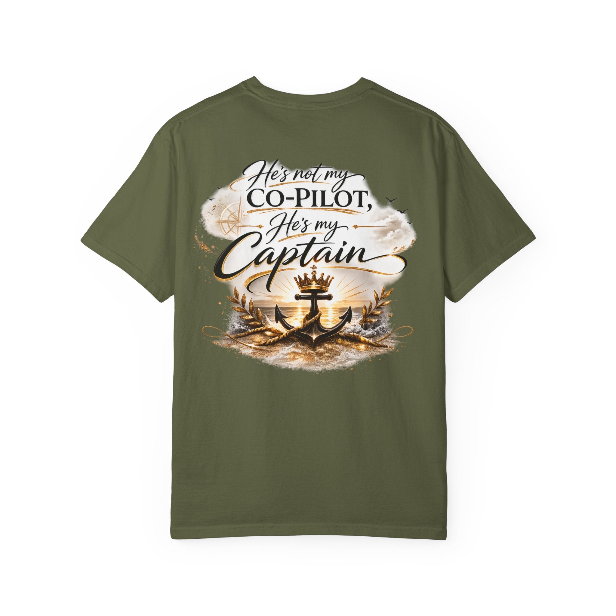 He’s My Captain™ | Garment-Dyed Coastal Faith Tee