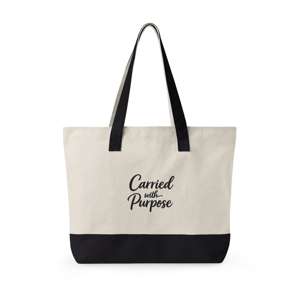 Carried with Purpose™ Canvas Tote Bag | Durable Everyday Carry with Zipper Pocket