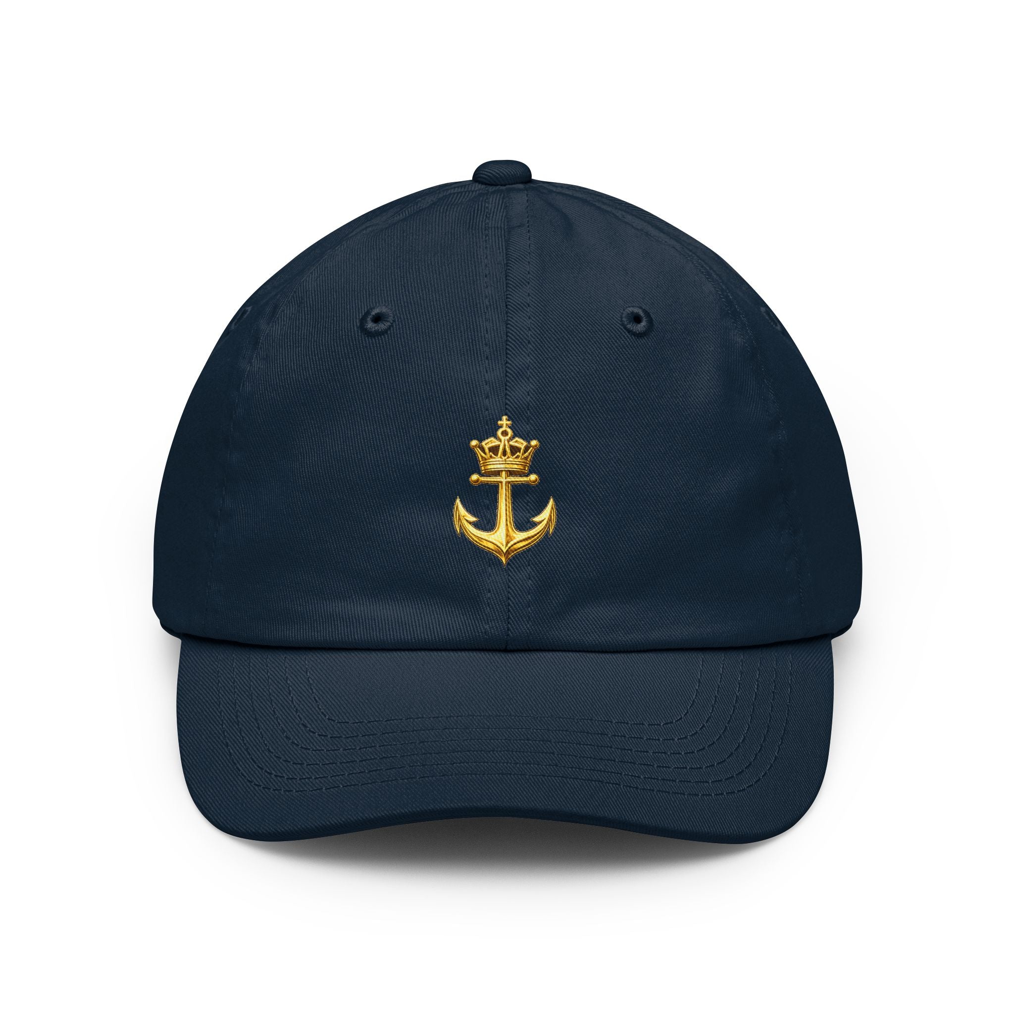 Anchored in Faith™ Dad Hat – Gold Emblem Cap