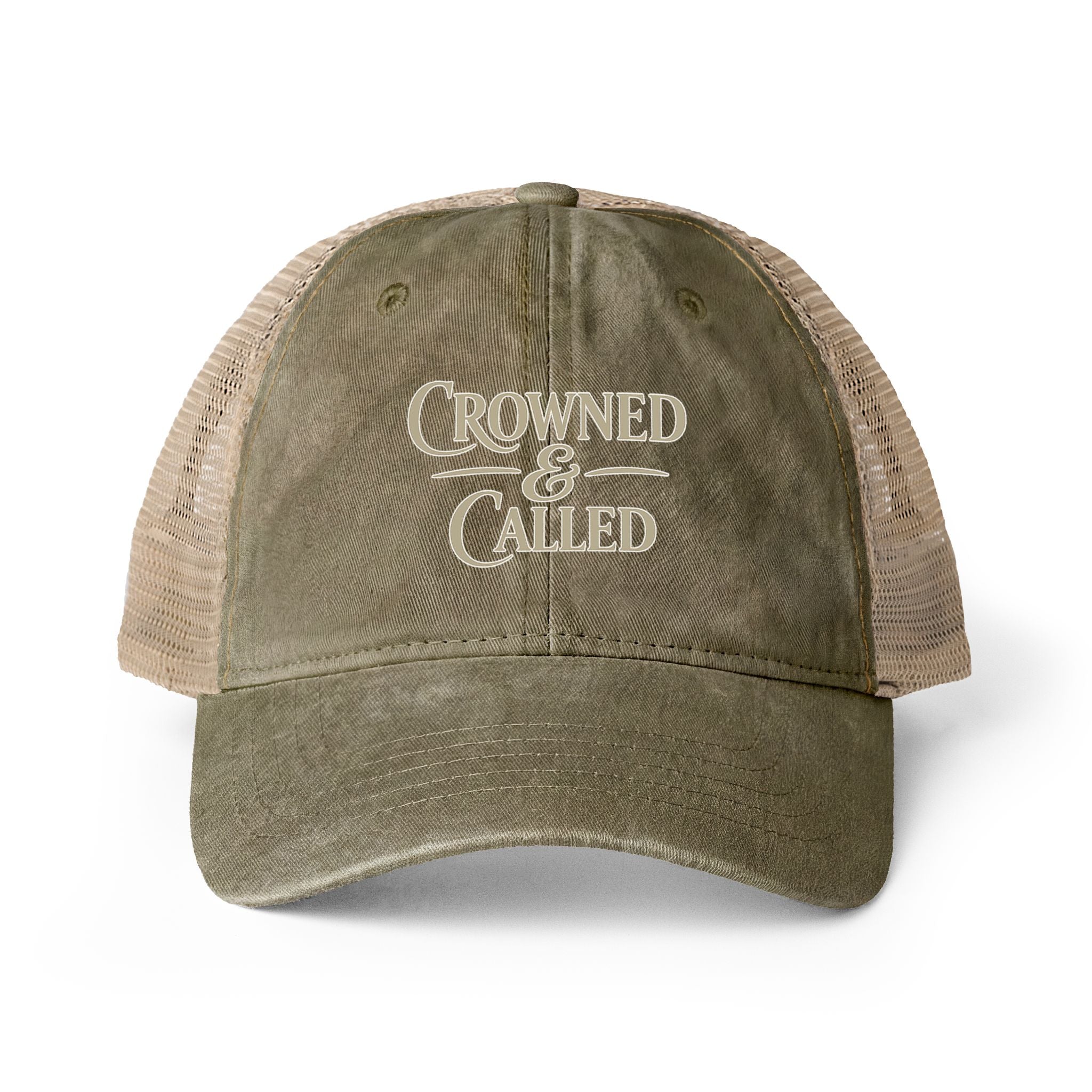 Crowned & Called Women’s Ponytail Cap – Concealed Messy Bun Hat, Faith Baseball Cap