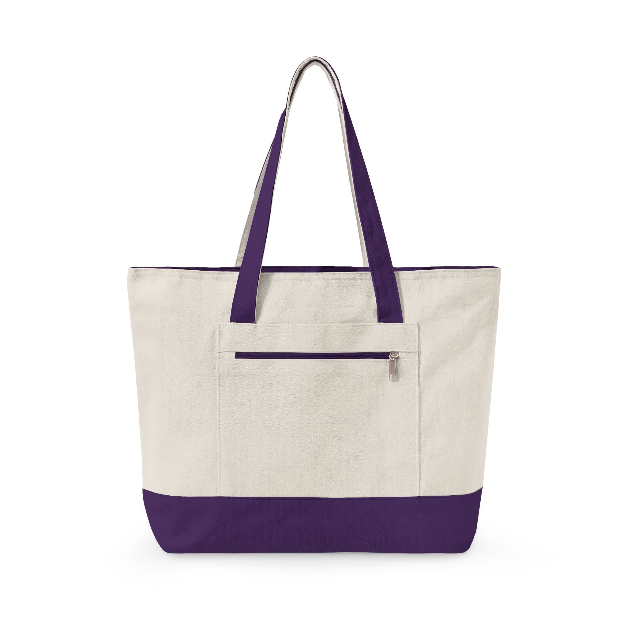 Carried with Purpose™ Canvas Tote Bag – Zippered Pocket, Durable Everyday Carry