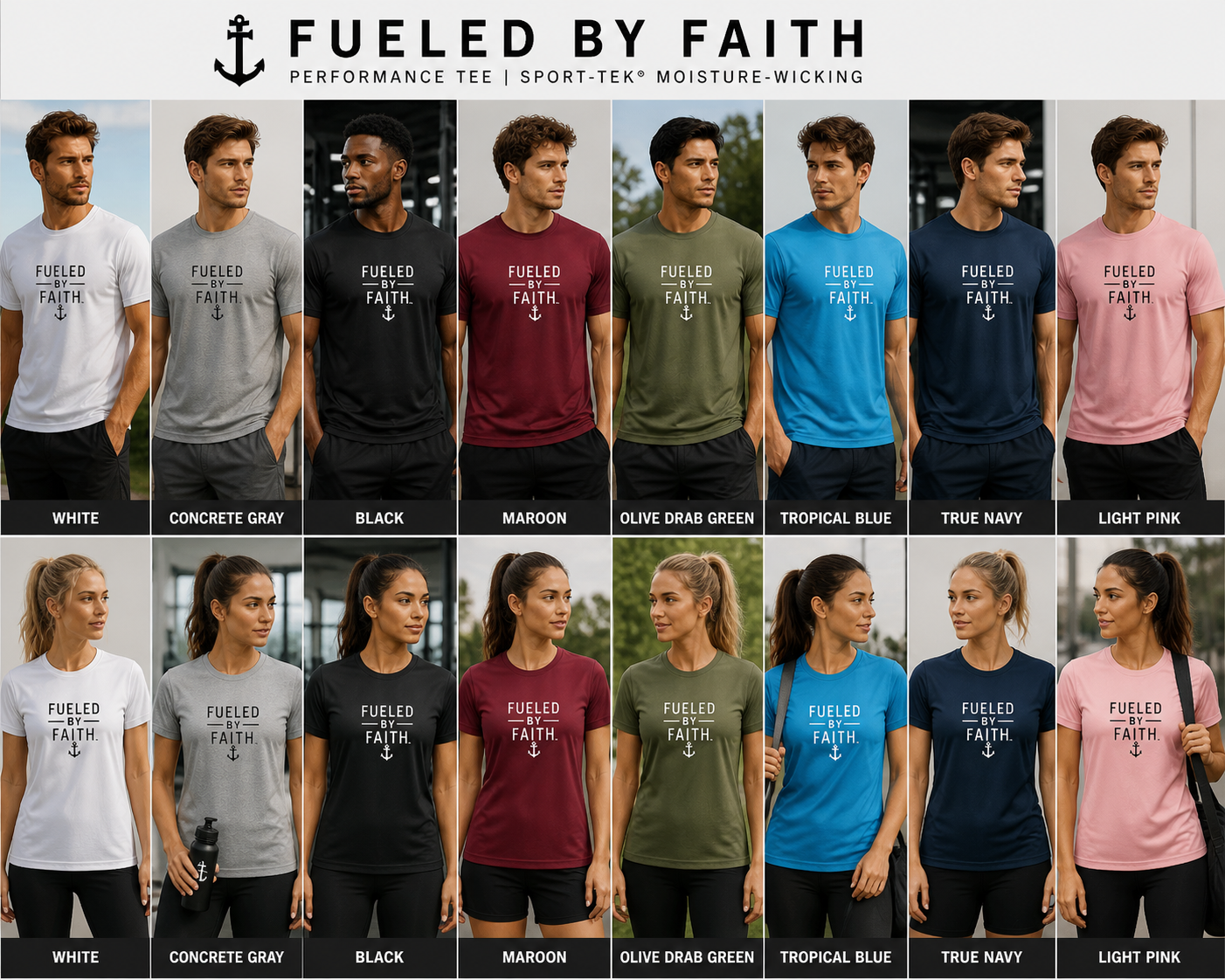 Fueled by Faith™ Performance Tee | Moisture-Wicking Athletic Shirt