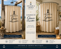 Covered in Grace Shower Curtain | Lighthouse Faith Bathroom Decor