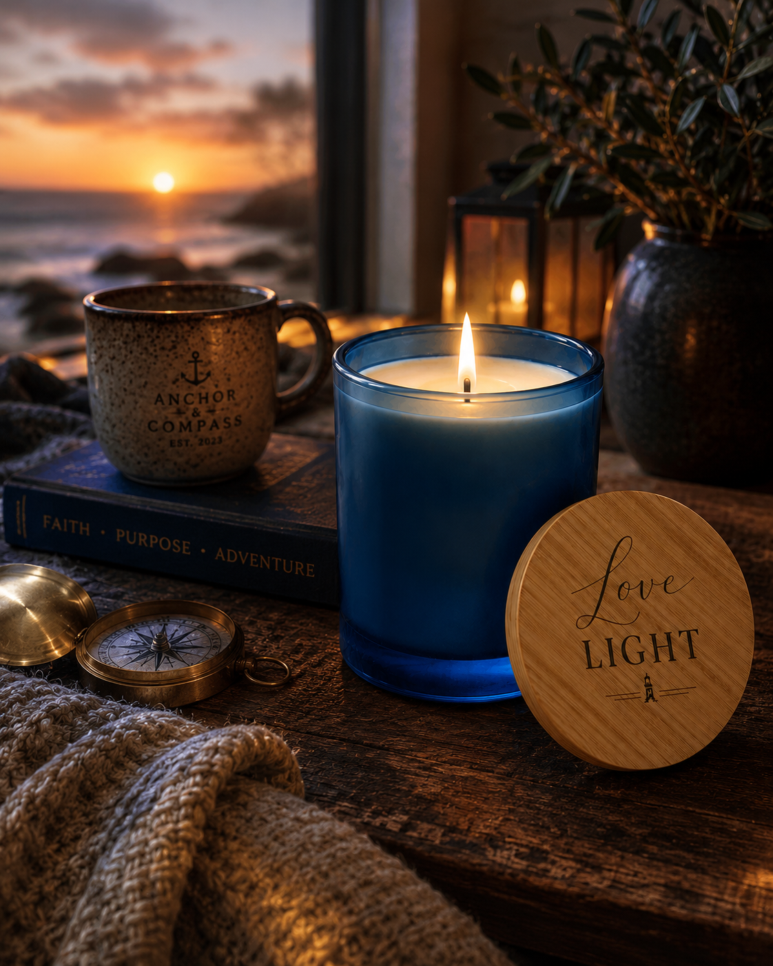 Love & Light™ Gift Collection | Candle & Lighthouse Wall Art