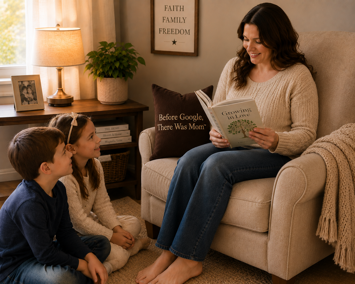 Before Google, There Was Mom™ Faux Suede Pillow — Decorative Throw Pillow