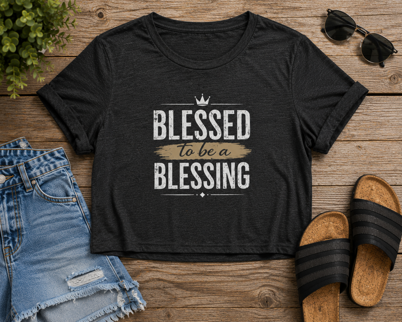 Blessed to Be a Blessing | Women's Flowy Cropped Tee