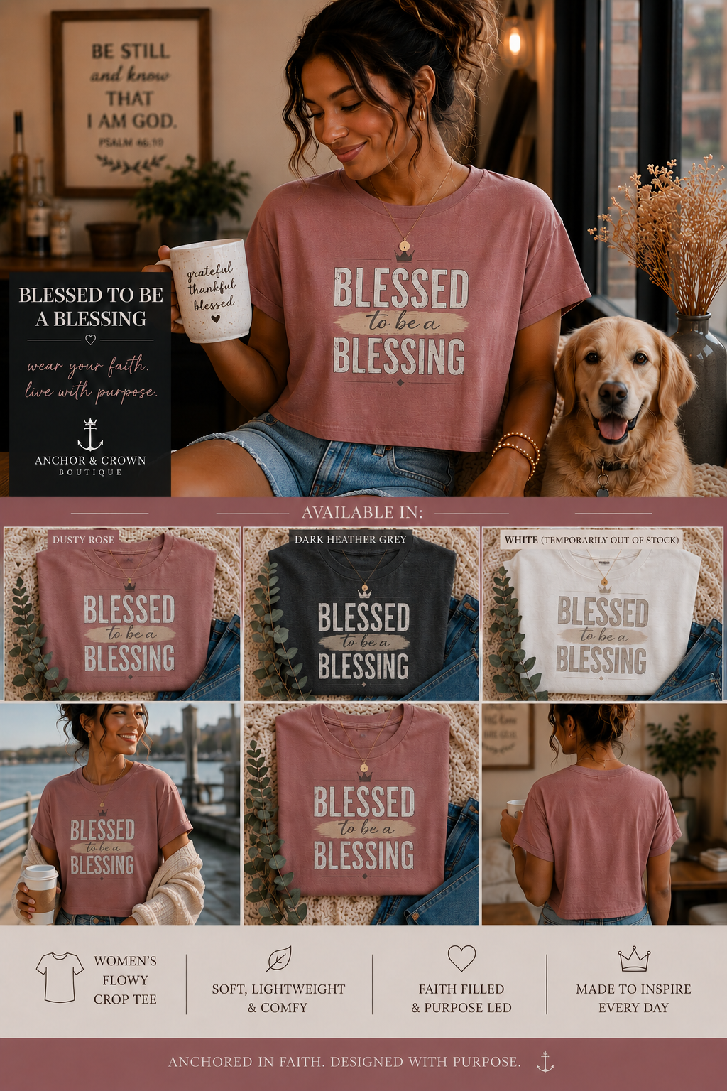 Blessed to Be a Blessing | Women's Flowy Cropped Tee