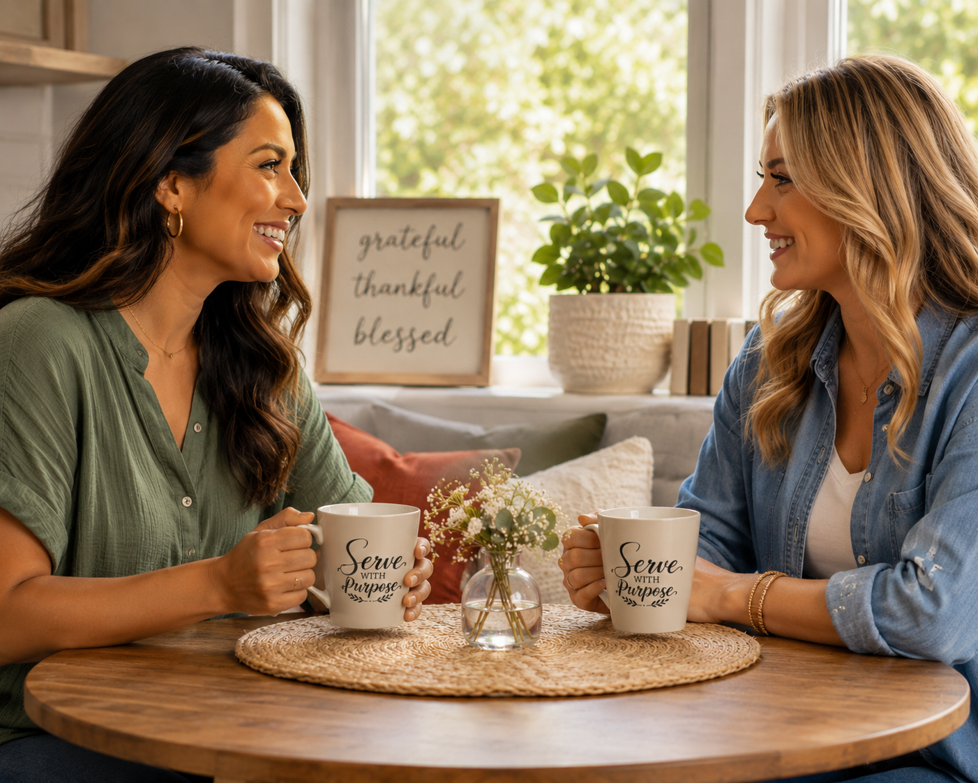 Serve With Purpose™ Latte Mug – 12 oz Inspirational Coffee Cup