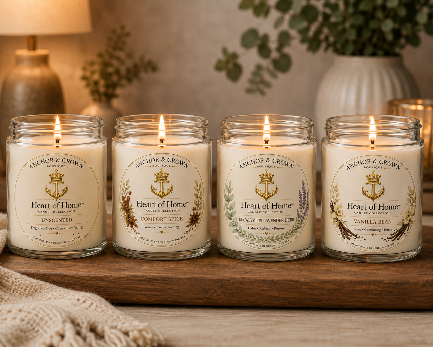 Heart of Home™ Soy Candle | Vanilla Bean | 9 oz Scented Candle