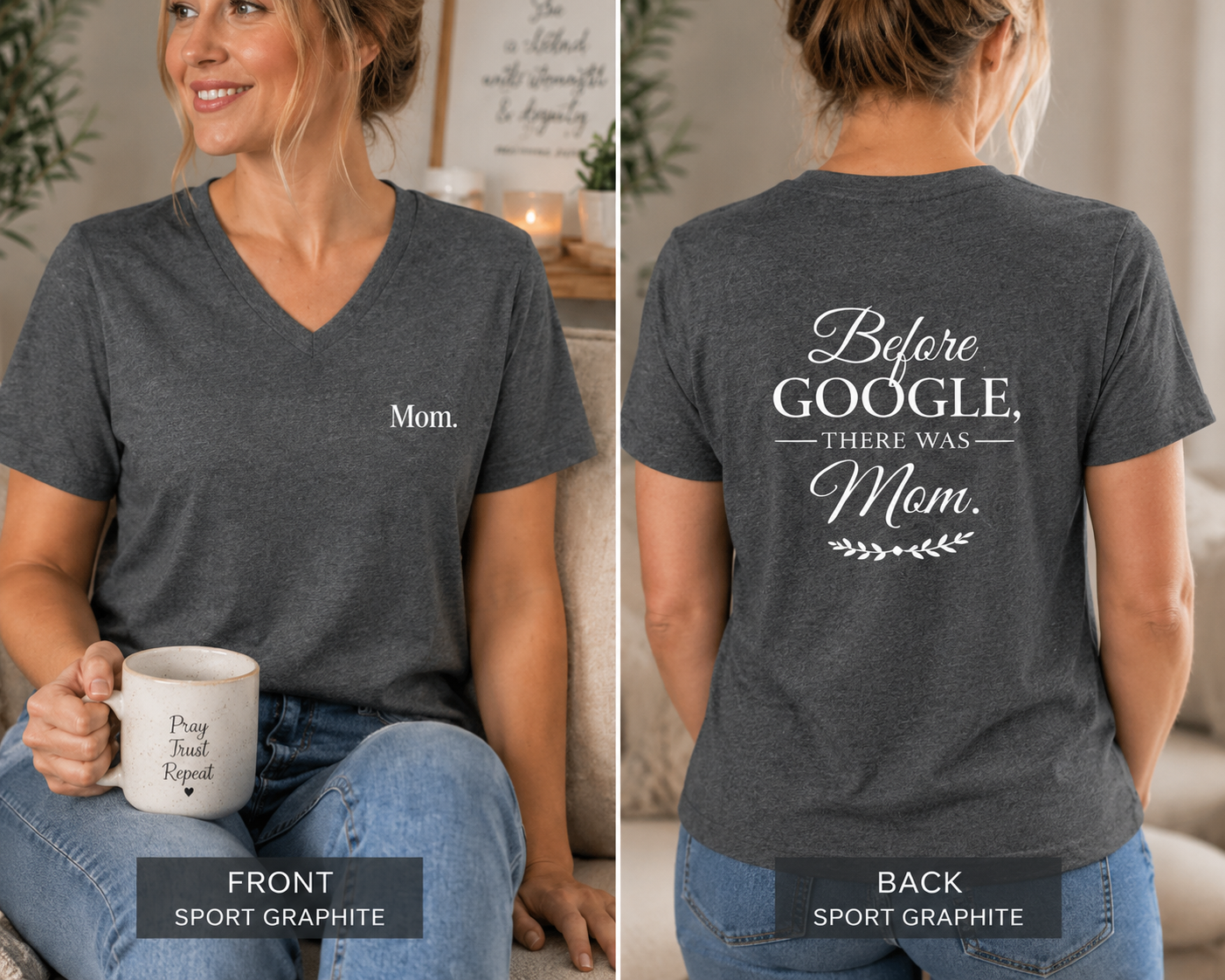 Before Google, There Was Mom™ | Women's V-Neck T-Shirt