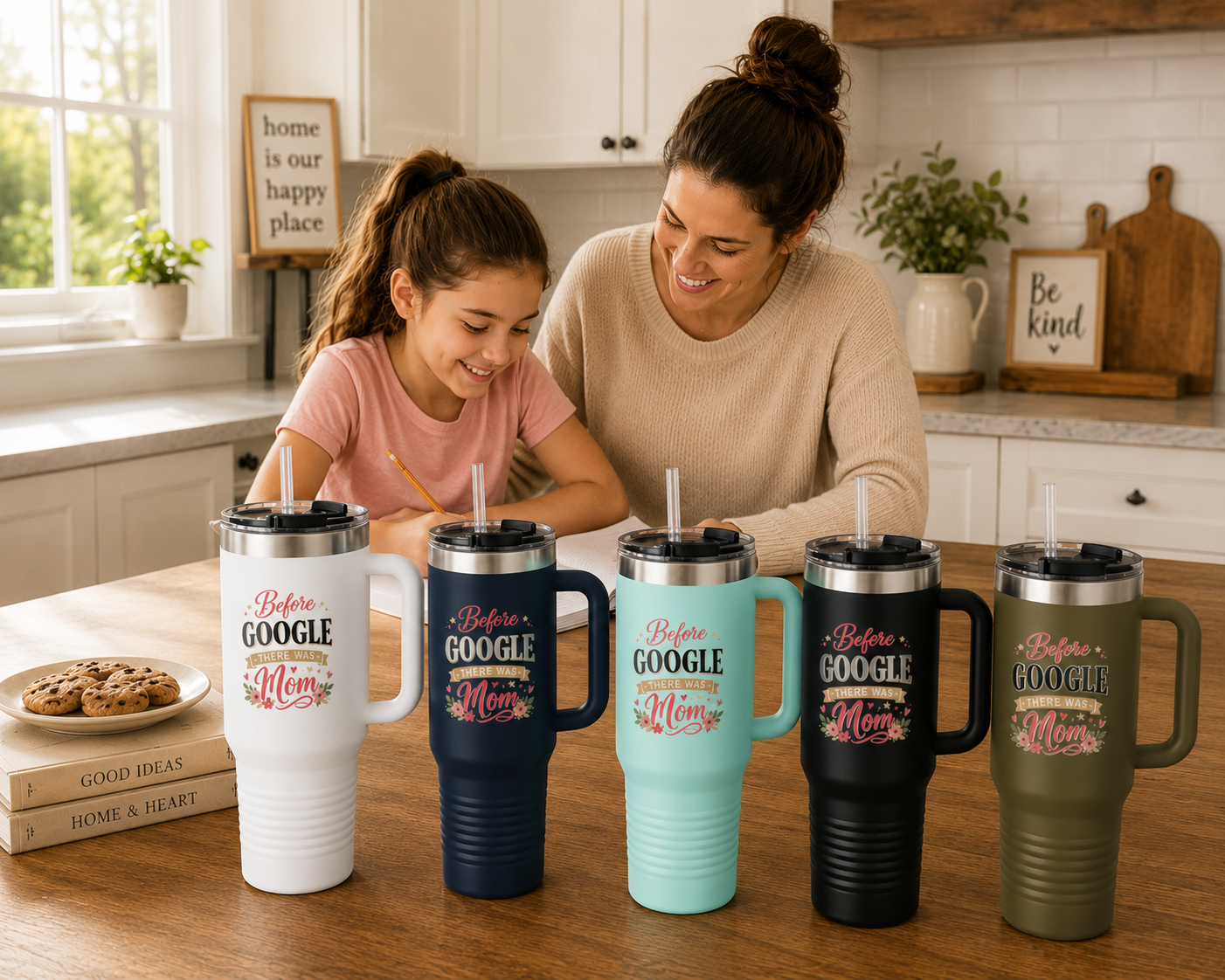 Before Google There Was Mom™ 40 oz Insulated Travel Mug with Handle