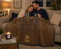 Hope Anchors the Soul™ Woven Blanket — Inspirational Christian Throw with Anchor Design