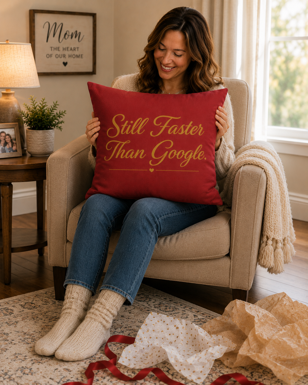 Momlytics™ Pillow Trio | Cozy Faith & Mom Statement Throw Pillow Set