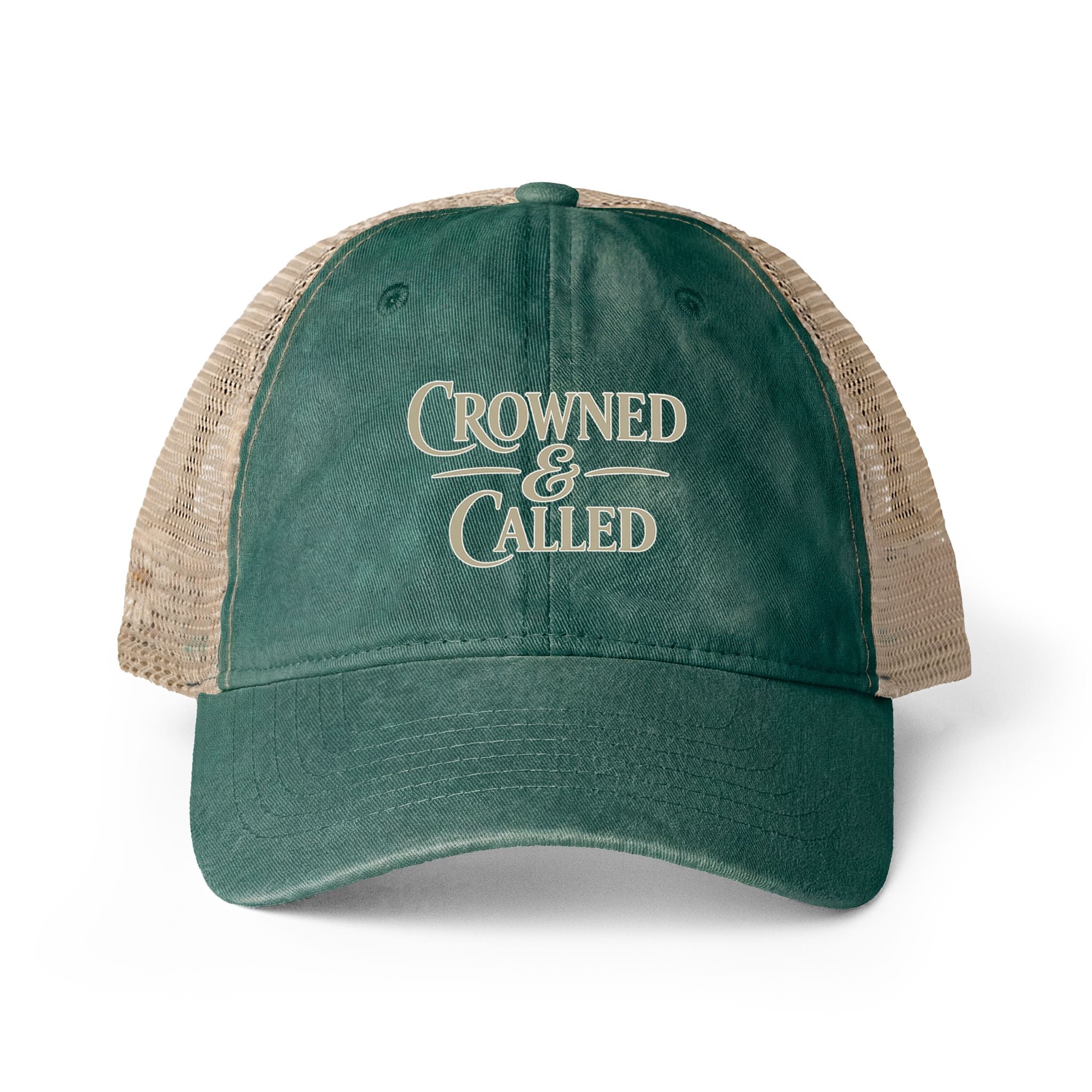 Crowned & Called™ Women’s Ponytail Cap – Concealed Messy Bun Hat, Faith-Based Baseball Cap