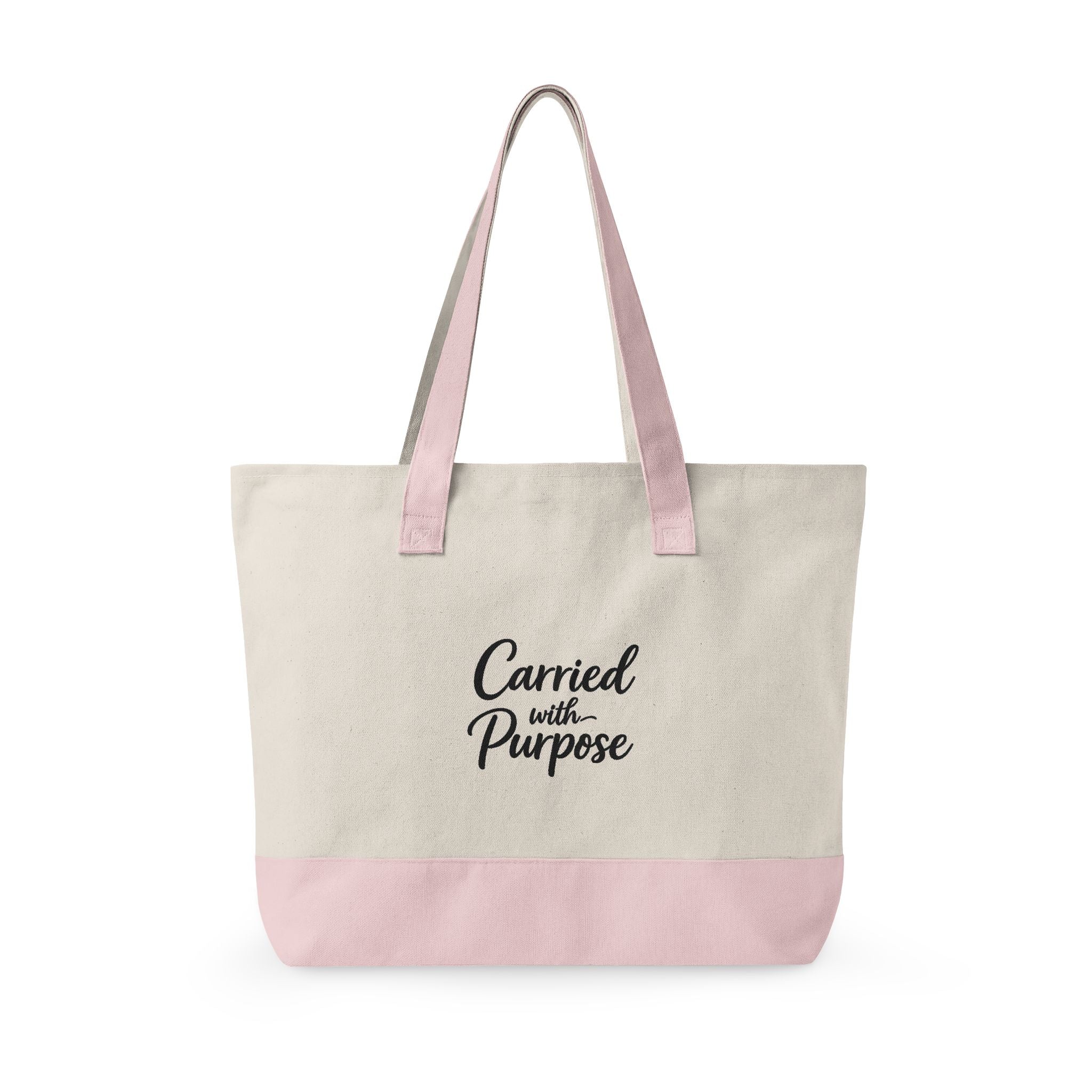 Carried with Purpose™ Canvas Tote Bag – Zippered Pocket, Durable Everyday Carry