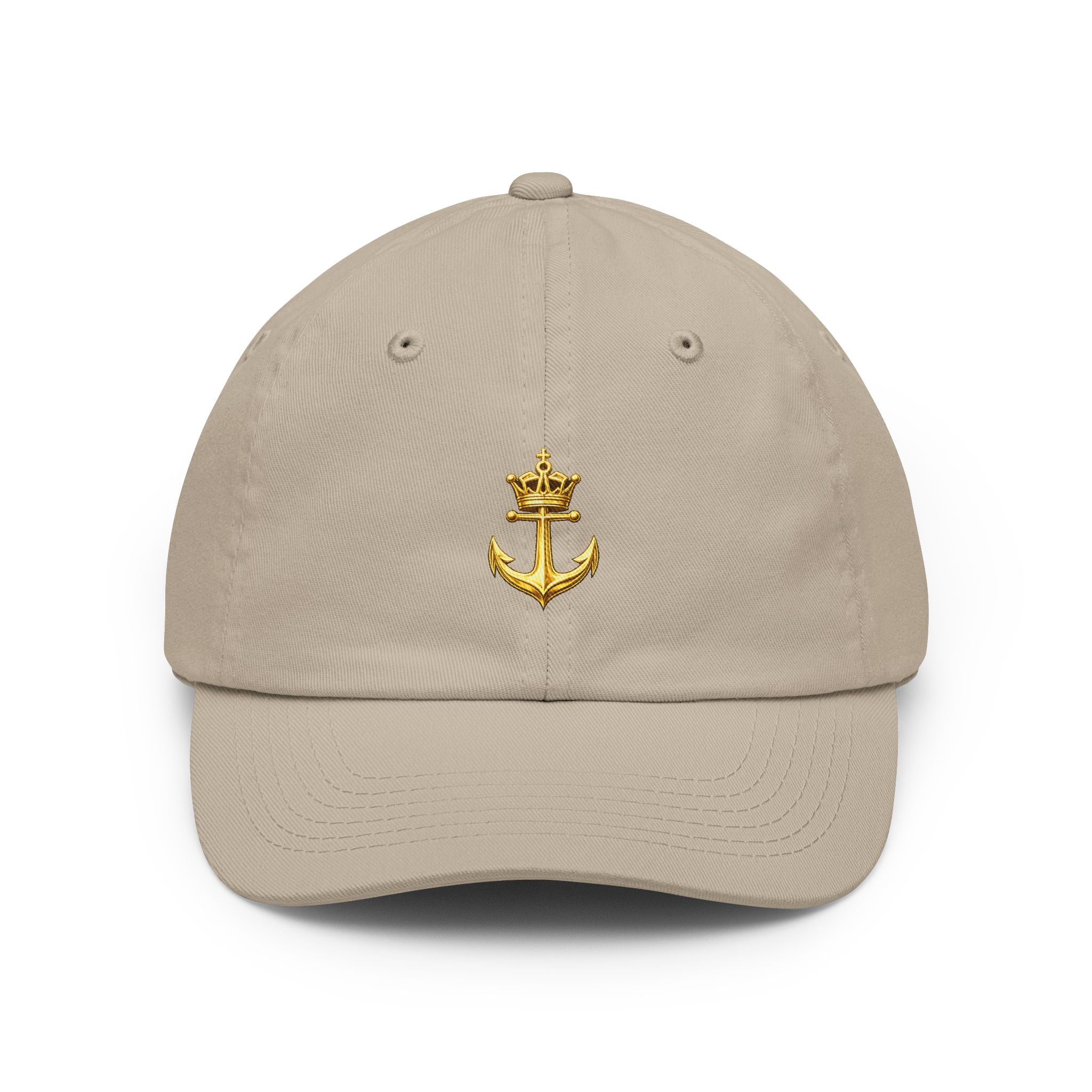 Anchored in Faith™ Dad Hat – Gold Emblem Cap
