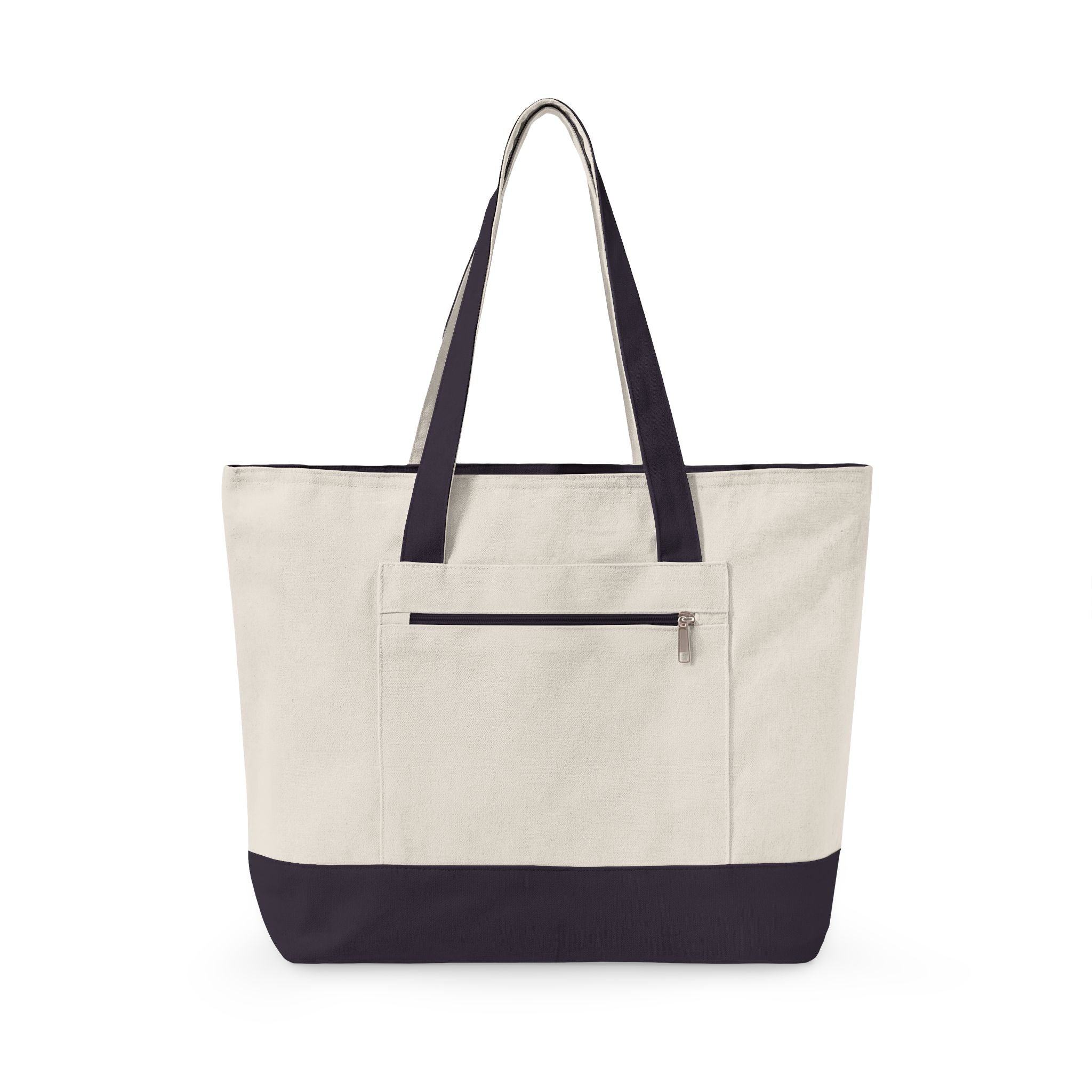 Carried with Purpose™ Canvas Tote Bag – Zippered Pocket, Durable Everyday Carry