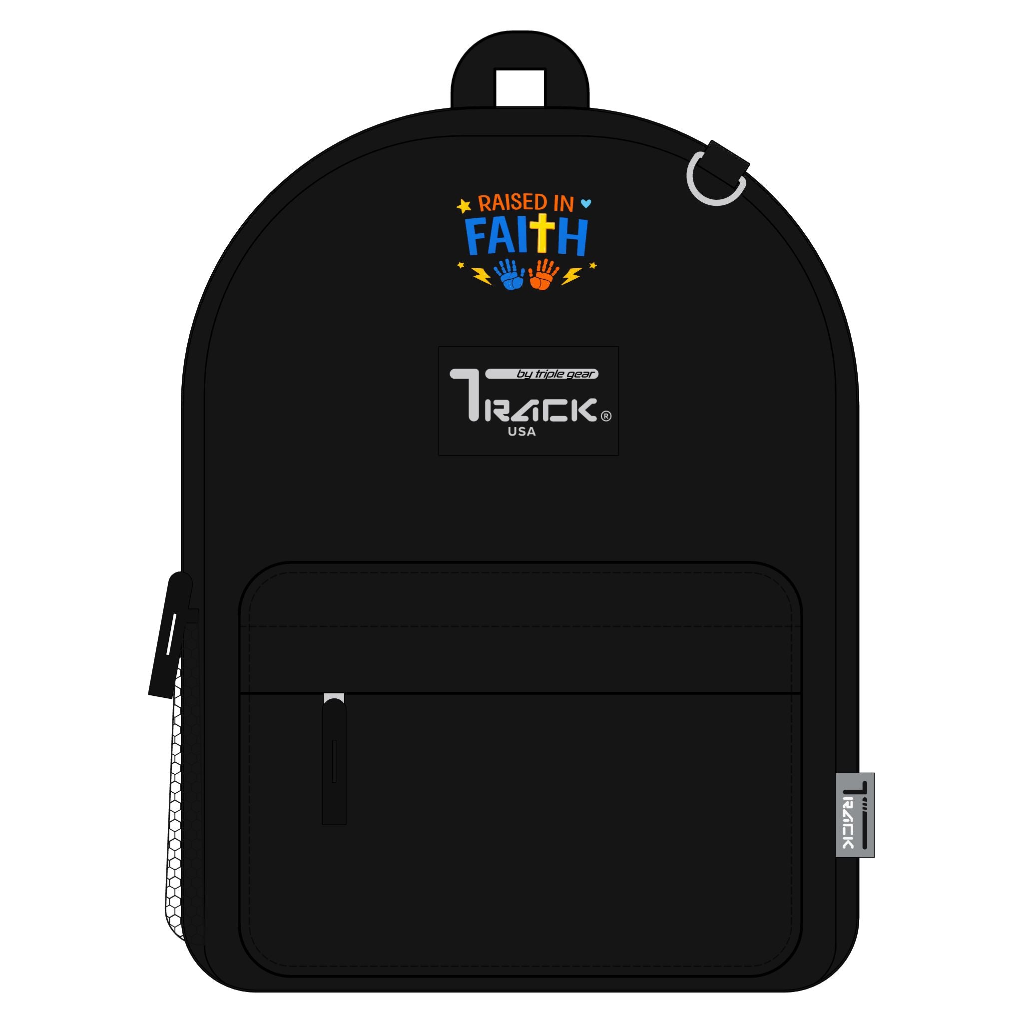 Raised in Faith Kids Backpack – Durable School & Travel Bag for Everyday Adventures