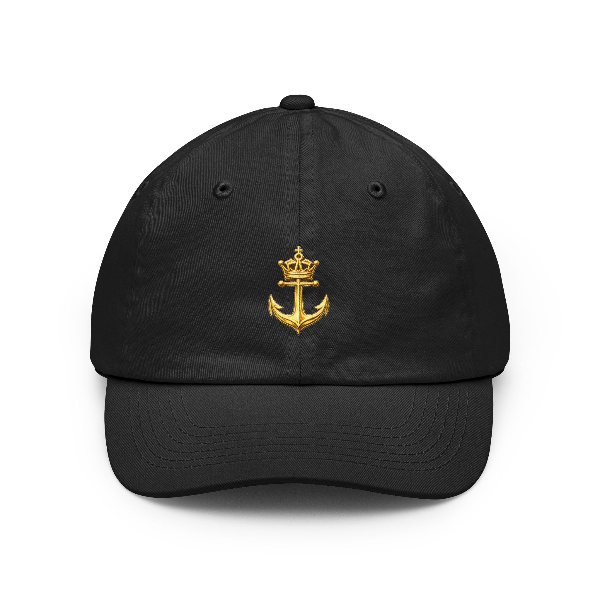 Anchored in Faith™ Dad Hat – Gold Emblem Cap