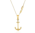 14K Gold Anchor Necklace