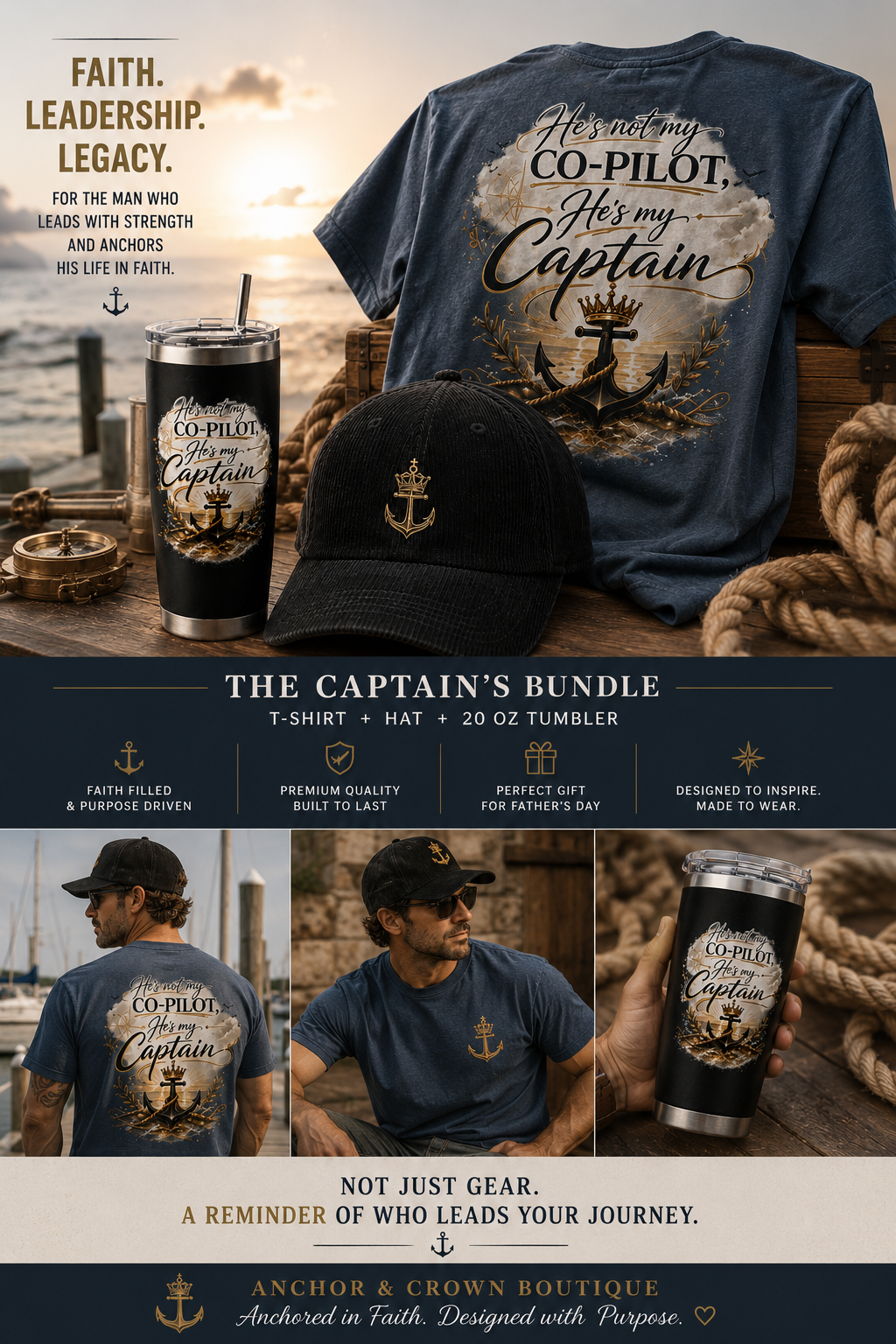 He’s Not My Co-Pilot, He’s My Captain™ Captain’s Bundle