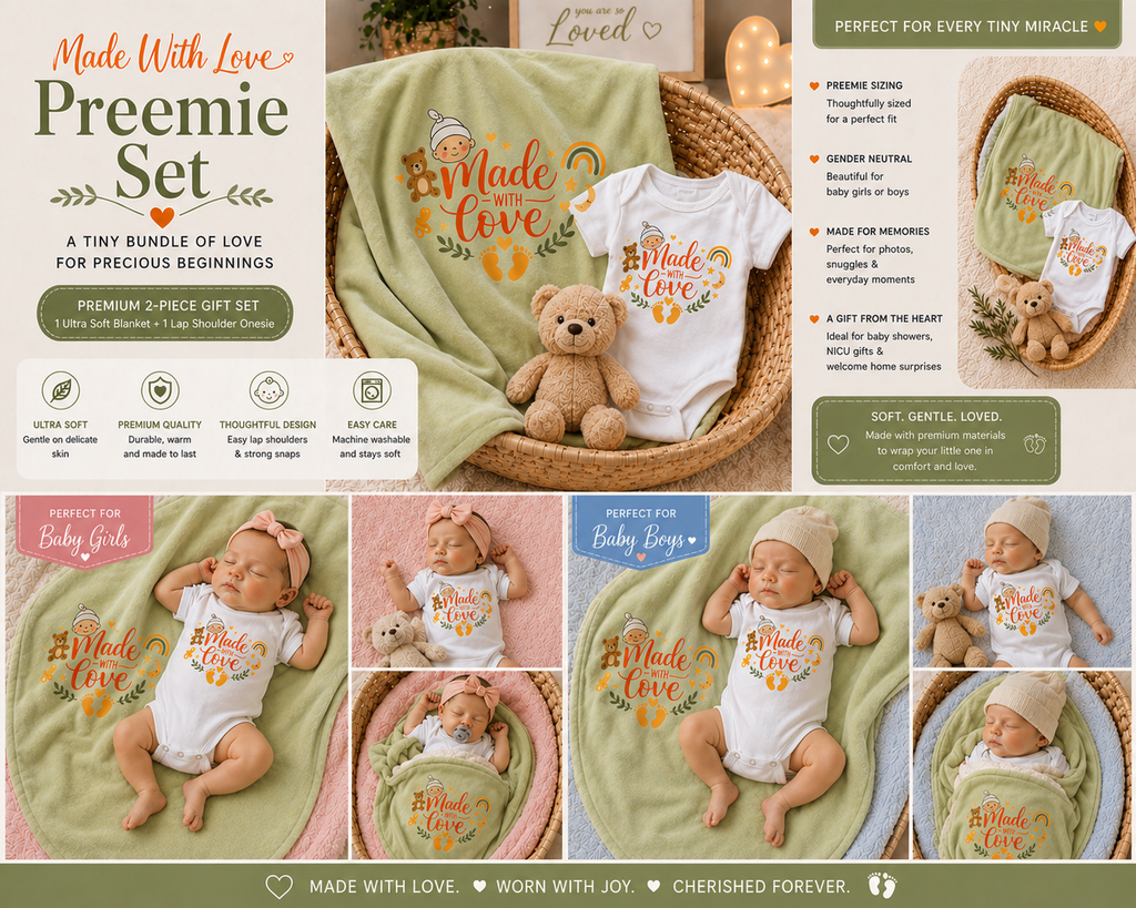 Wrapped in Love™ Baby Set | Blanket & Matching Onesie Gift