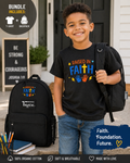 Start Their Day with Purpose™ Kids Essentials | Organic Tee & Backpack