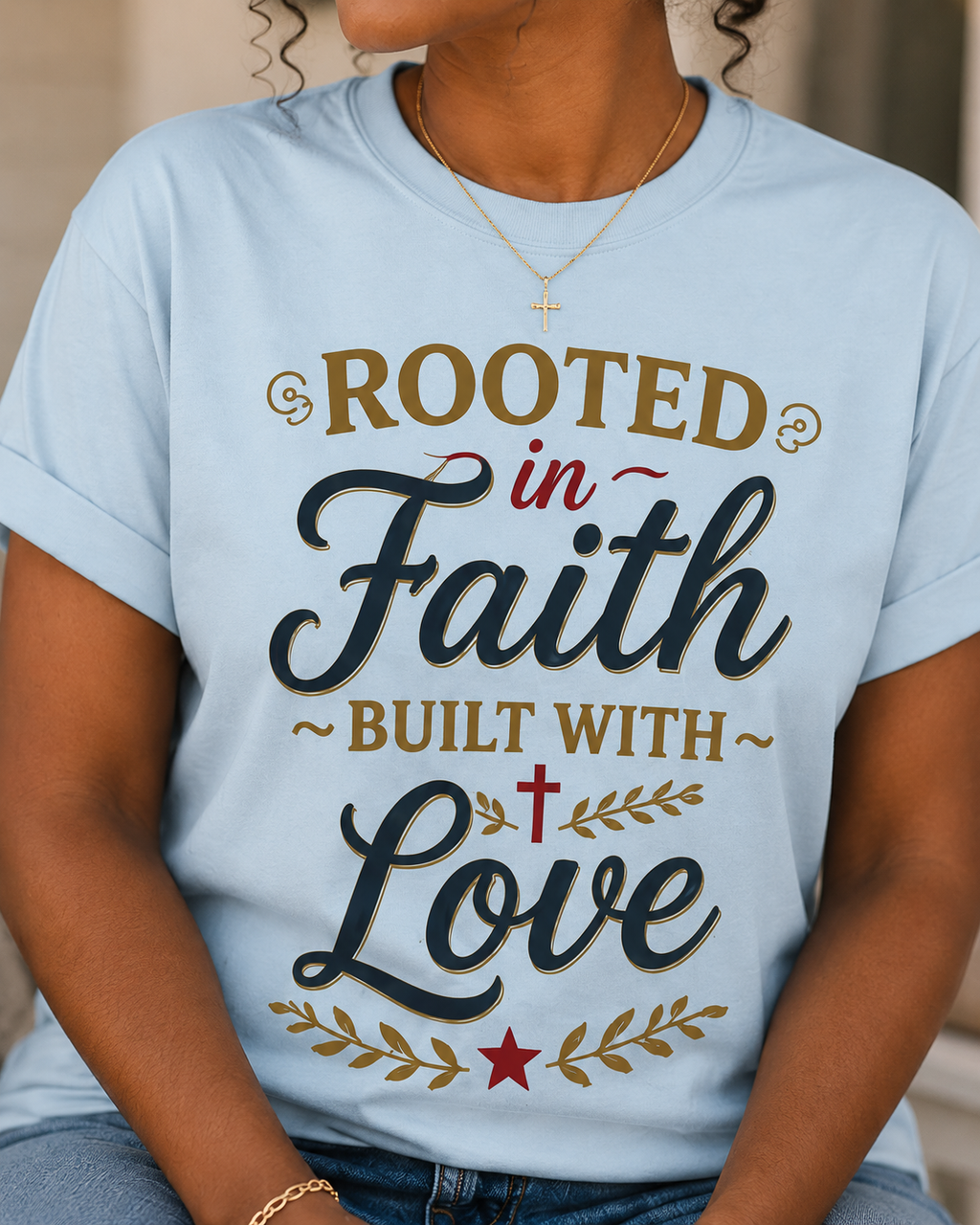 Rooted in Faith. Built with Love.™ | Comfort Colors® 1717 Garment-Dyed Tee