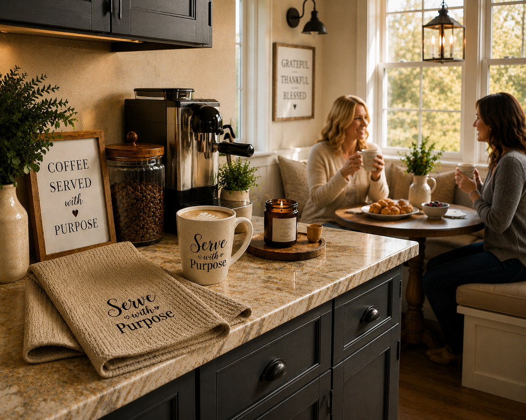 Serve with Purpose™ Kitchen Set | 12oz Mug & Waffle Weave Towel